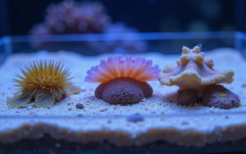Pest visual ID chart: aiptasia vs flatworm vs nudibranch close-ups